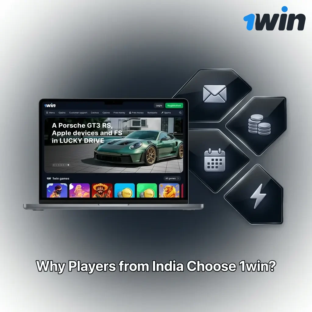 Indian players choosing 1win for INR payments, Teen Patti, Hindi interface, welcome bonus, and mobile-optimised gaming app